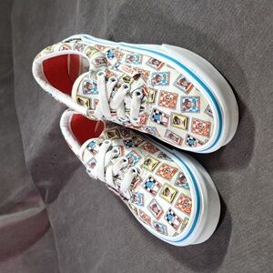 Vans x Where's Waldo? Era White "Postage" Canvas Lace Up Sneakers G US 1